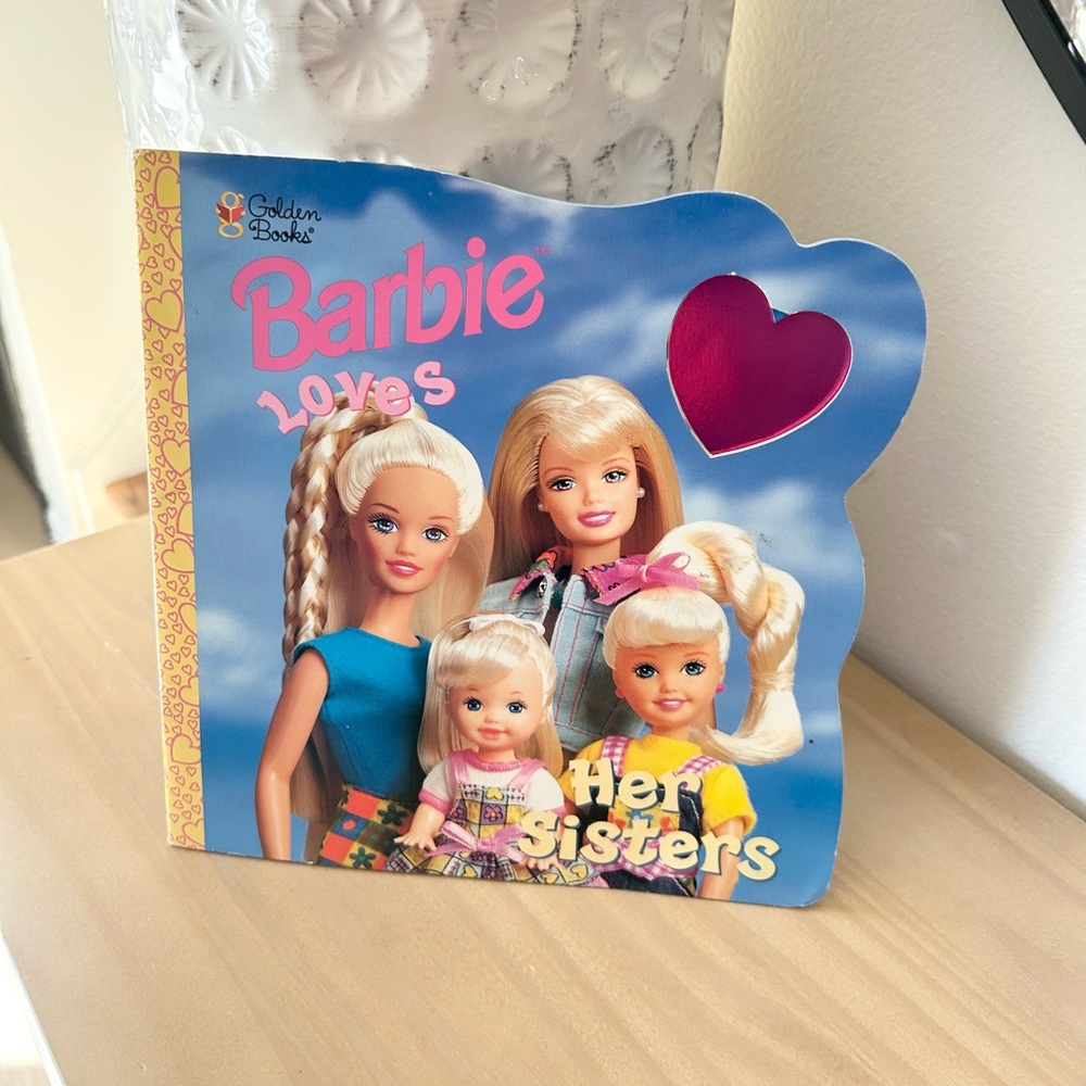 Vintage 1998 Barbie Loves Her Sisters Book Golden Book
